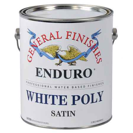 General Finishes Enduro White Poly Water-Based Topcoat Gallon Satin