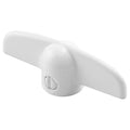 Prime Line 3/8 Inch Bore Painted White Diecast Universal Casement Tee Handle 2-Pack H 3715