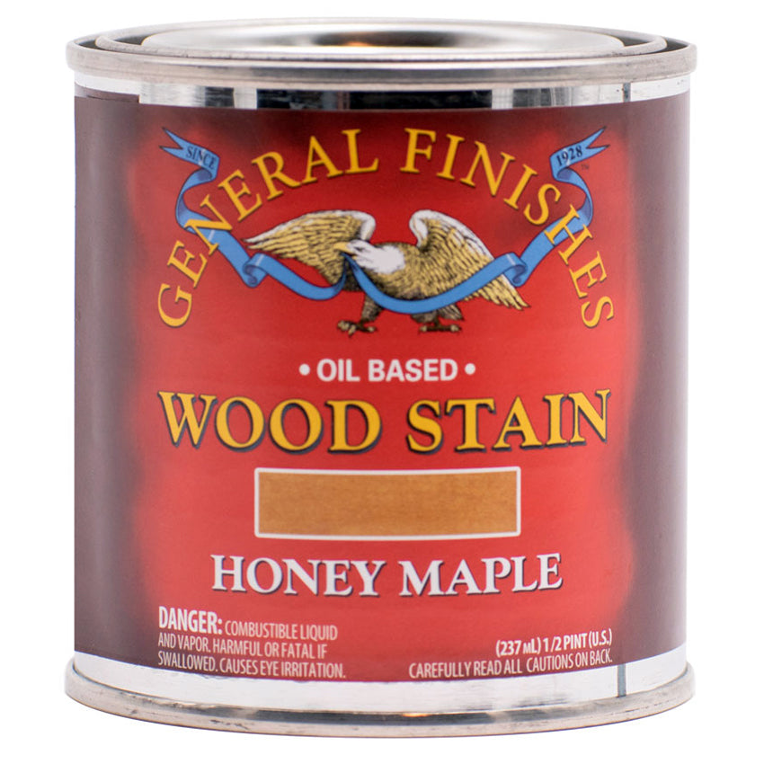 General Finishes Oil Based Penetrating Wood Stain 1/2 PINT Honey Maple