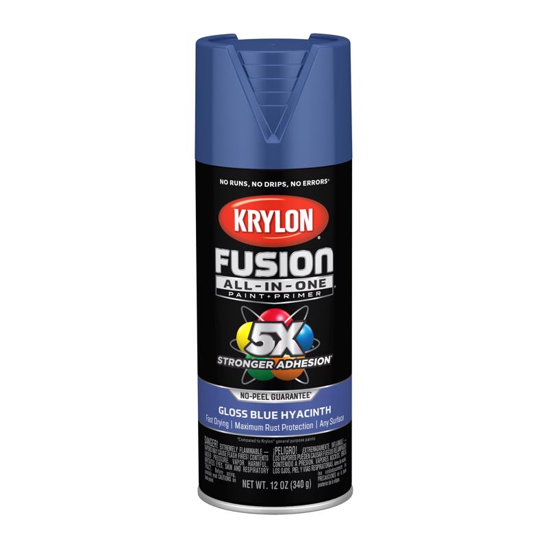 Krylon Fusion All-In-One Gloss Spray Paint Blue Hyacinth