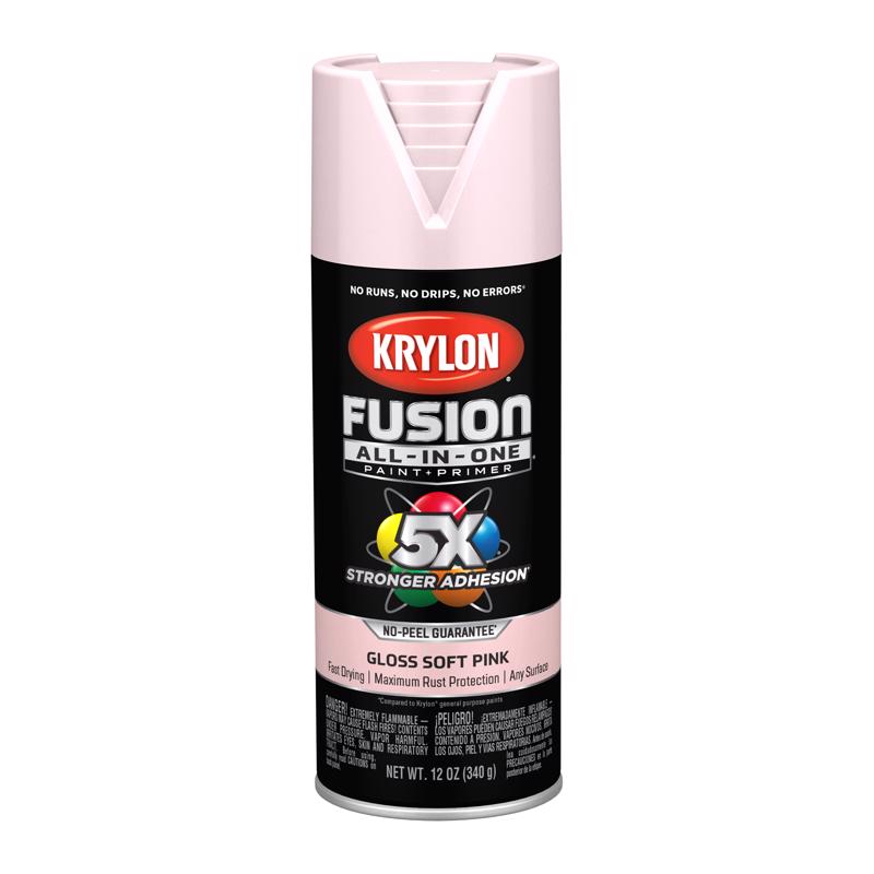 Krylon Fusion All-In-One Gloss Spray Paint Soft Pink