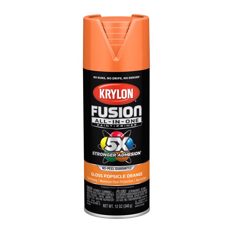 Krylon Fusion All-In-One Gloss Spray Paint Popsicle Orange