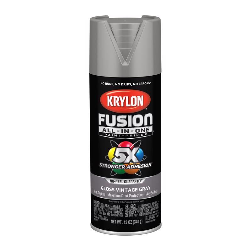Krylon Fusion All-In-One Gloss Spray Paint Vintage Gray