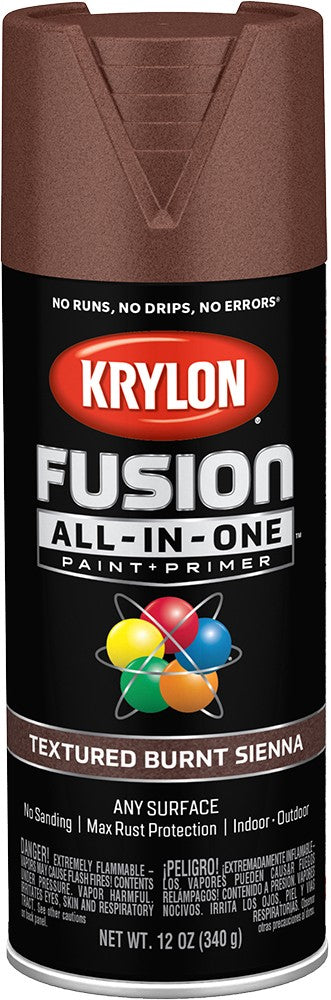 Krylon Fusion All-In-One Textured Finish Spray Paint Burnt Sienna