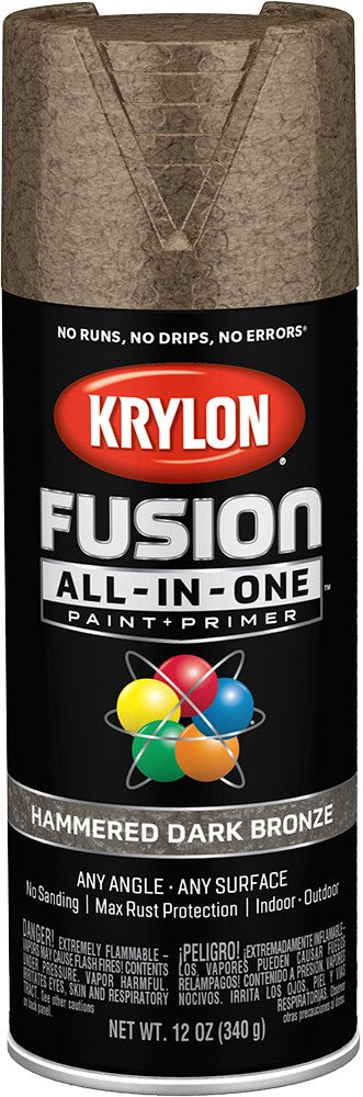 Krylon Fusion All-In-One Hammered Finish Spray Paint Dark Bronze