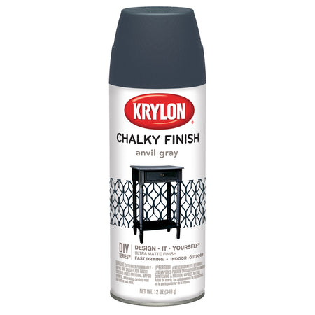 Krylon Chalky Finish Spray Paint Anvil Gray