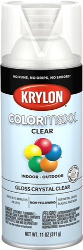 Krylon COLORmaxx Crystal Clear Spray Paint Gloss