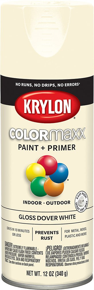 Krylon COLORmaxx Gloss Spray Paint Dover White