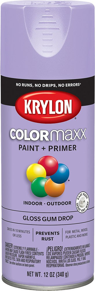 Krylon COLORmaxx Gloss Spray Paint Gum Drop