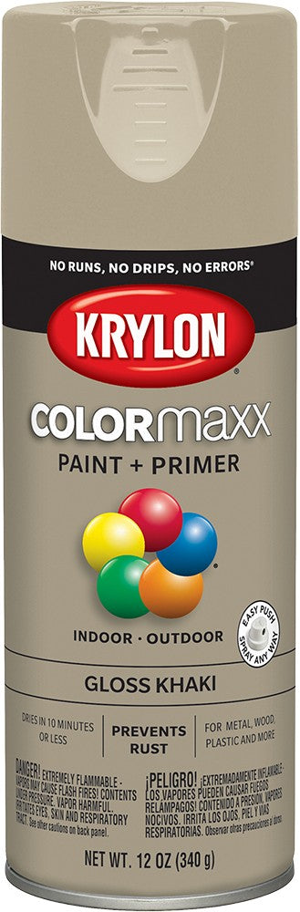 Krylon COLORmaxx Gloss Spray Paint Khaki