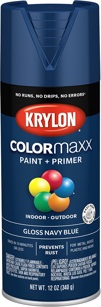 Krylon COLORmaxx Gloss Spray Paint Navy Blue