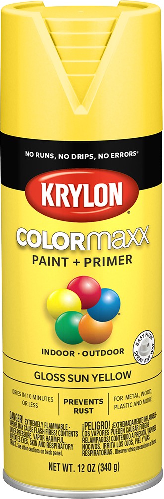 Krylon COLORmaxx Gloss Spray Paint Sun Yellow