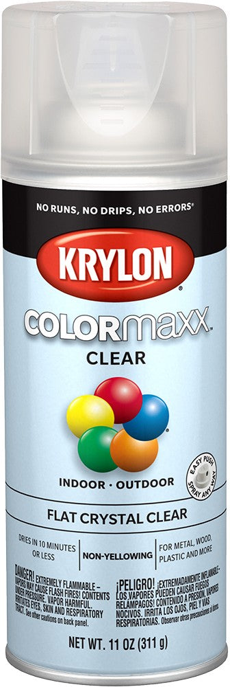 Krylon COLORmaxx Crystal Clear Spray Paint Flat