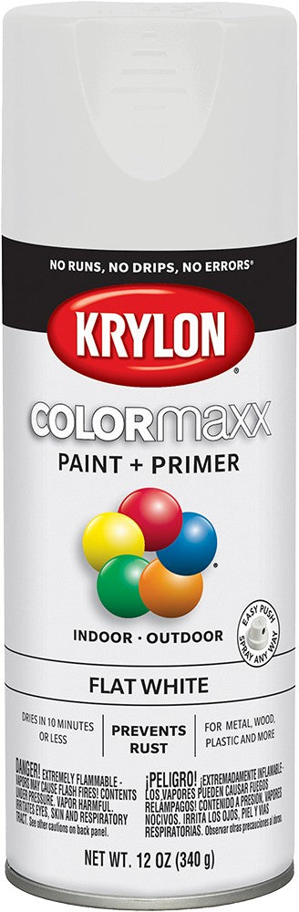 Krylon COLORmaxx Flat Spray Paint White