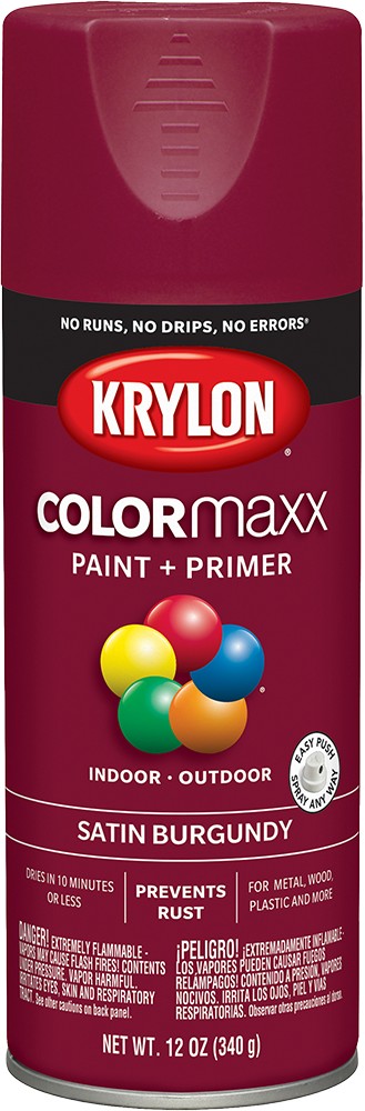 Krylon COLORmaxx Satin Spray Paint Burgundy