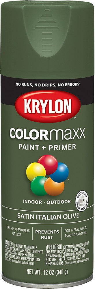 Krylon COLORmaxx Satin Spray Paint Italian Olive
