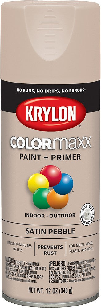Krylon COLORmaxx Satin Spray Paint Pebble