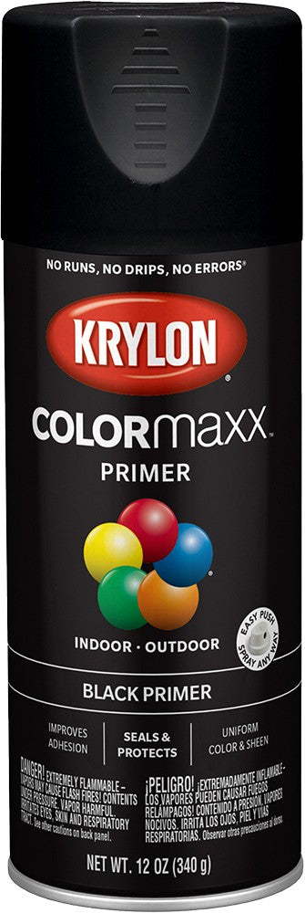 Krylon COLORmaxx Primer Spray Paint Black