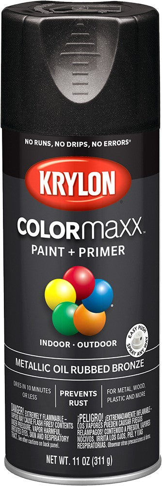 Krylon COLORmaxx Metallic Spray Paint Oil Rubbed Bronze
