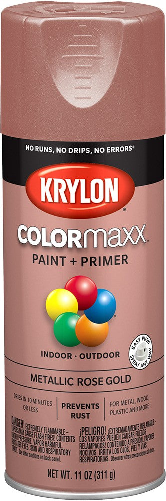 Krylon COLORmaxx Metallic Spray Paint Rose Gold