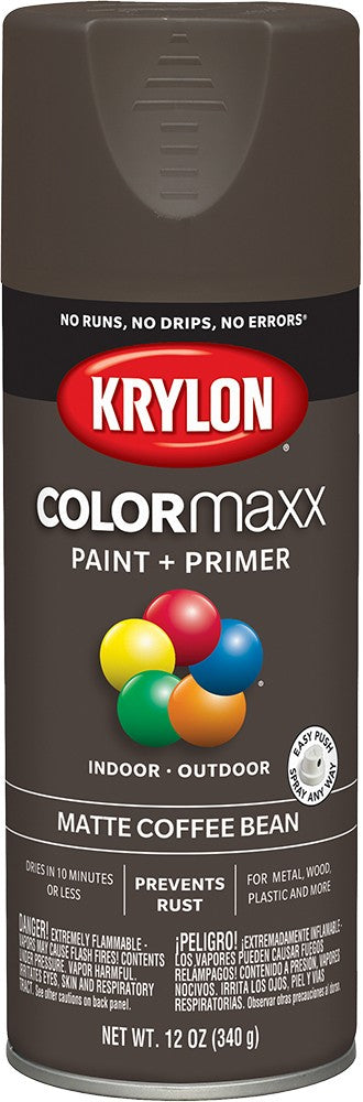 Krylon COLORmaxx Matte Spray Paint Coffee Bean