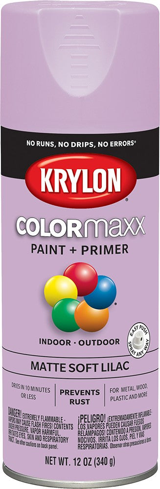 Krylon COLORmaxx Matte Spray Paint Soft Lilac