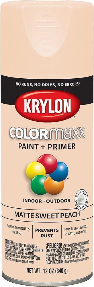 Krylon COLORmaxx Matte Spray Paint Sweet Peach