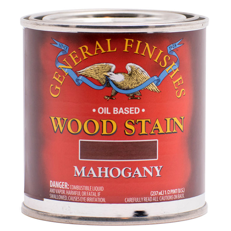 General Finishes Oil Based Penetrating Wood Stain 1/2 PINT Mahogany