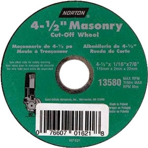 Norton 4-1/2" Right Angle Masonry Cutoff Blade 15-Pack 01621