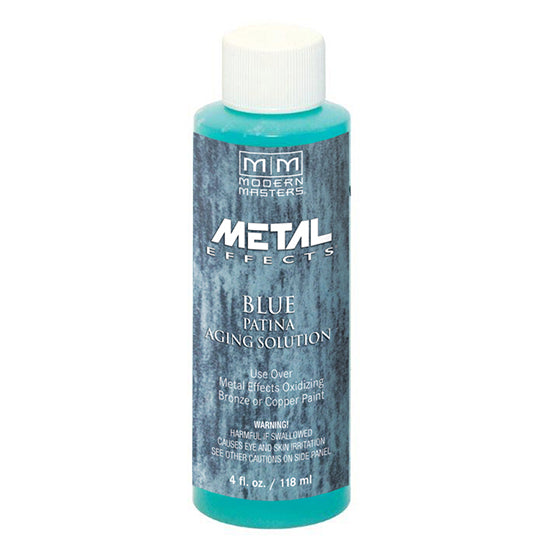 Modern Masters Metal Effects Blue Patina Aging Solution 4 Oz Bottle