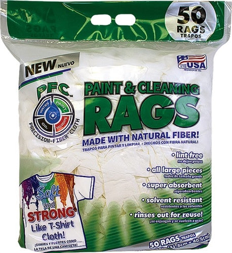 Intex White Paint & Cleaning Rags 50 Count PFC-99972-50L