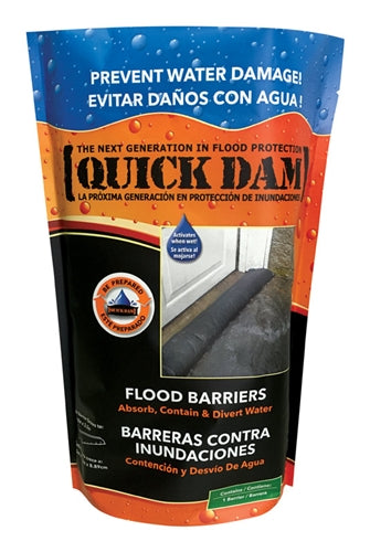 Quick Dam Flood Barrier 3.5" x 6.5" x 60" 1-Pack QD65