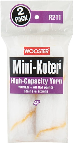 The image shows the Wooster Mini-Koter High Capacity Yarn Roller Cover R211.