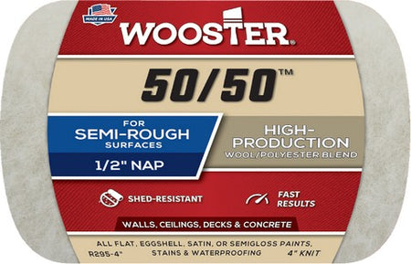 Wooster 50/50 Roller Cover 4 inch x 1/2-inch nap