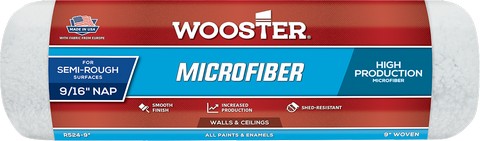 Wooster Microfiber Roller Cover 9 inch x 3/16 inch nap
