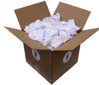 Premium White Cotton Knit Reclaimed Wipes/Rags shown in an open box displaying the product.