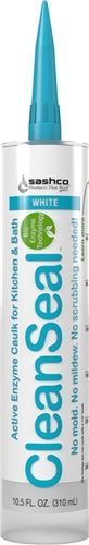 Sashco CleanSeal Active Enzyme Kitchen & Bath Caulk 10.5 Oz White