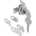 Prime-Line 3/4 In. OD Brushed Nickel 5-Cam Counterclockwise with Dust Cover Mailbox Lock S 4533