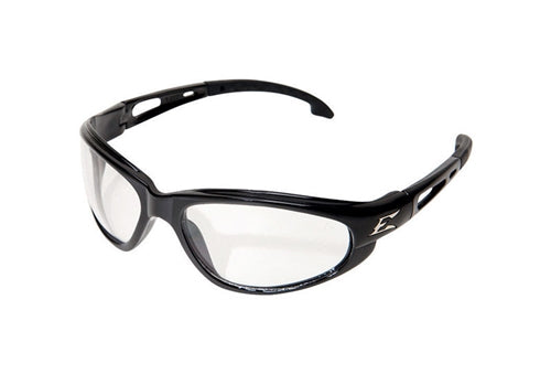 Edge Eyewear Dakura Safety Glasses Clear Lens Black Frame SW111
