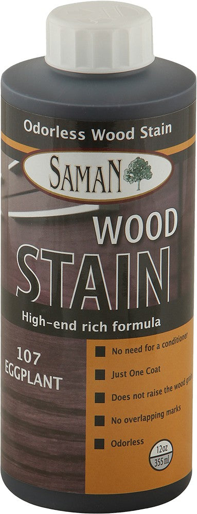 SamaN Water Based Stain 12 Oz Eggplant