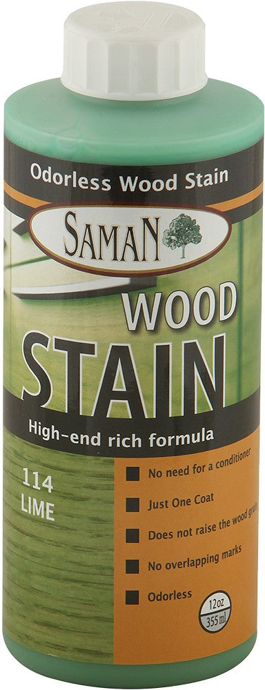 SamaN Water Based Stain 12 Oz Lime