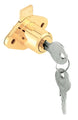 Prime-Line Bright Brass Gold Steel Cabinet/Drawer Lock U 9947