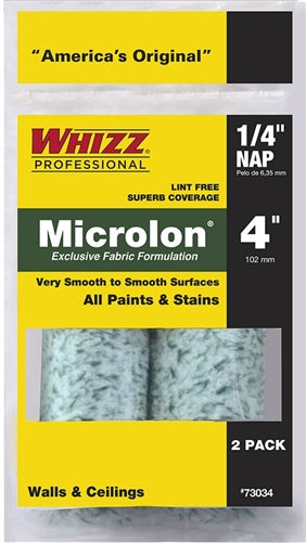 Whizz 4" Microlon Mini-Roller Covers 2-Pack