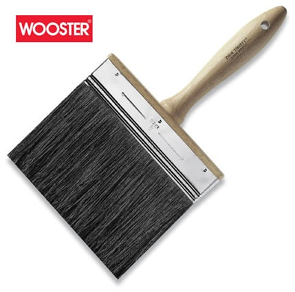 Wooster Trusty Paint Brush with square design, black china bristles and hardwood handle.