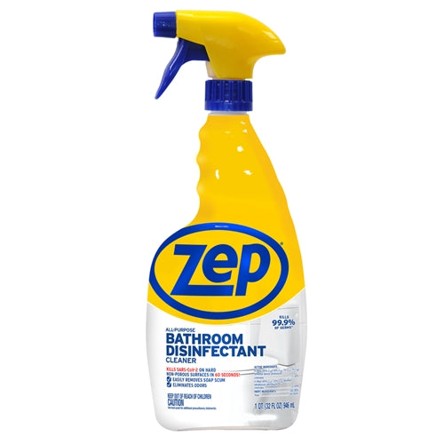 Zep No Scent Disinfecting Bathroom Cleaner 32 Oz ZUPRXDC32
