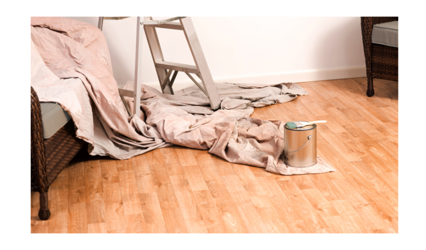 Canvas Drop Cloth Draped Across a Chair