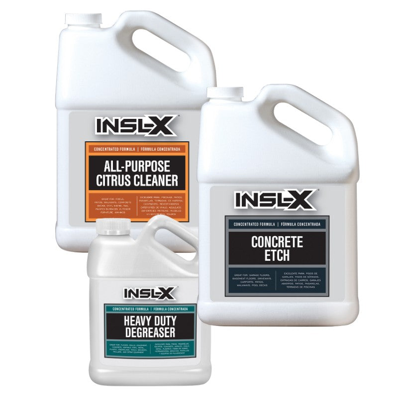 Group of Insl-X Cleaning & Prep Products on a white background