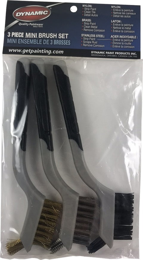 3-Pc Mini Wire Brush Set