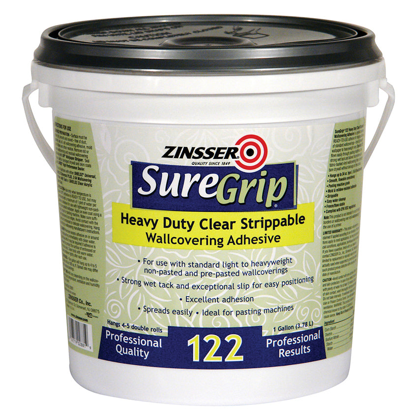 Zinsser SureGrip 122 Heavy Duty Clear Strippable Wallcovering Adhesive