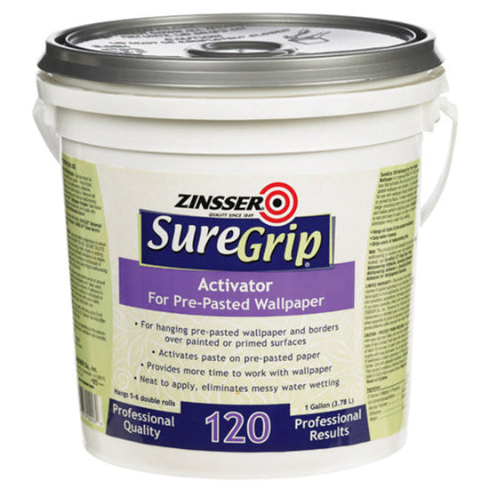 Zinsser SureGrip 120 Activator for Pre-Pasted Wallpaper Adhesive Gallon 02906